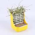 Miniatyrbillede 5 af 5: Høhæk til marsvin, chinchilla, 2 i 1 høhæk skåle, græshæk (Gul)