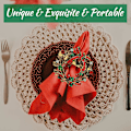 Miniatyrbillede 6 af 7: Sæt med 6 servietringe med krans til julebordet, bryllupsreceptioner, jul, Thanksgiving og hjemmekøkken til både afslappet og formel brug.