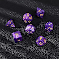 Pikkukuva 7 / 7: 7 osaa DND noppasarja luolastoihin ja lohikäärmeisiin, violetti nebulosa monisärmäiset nopat RPG roolipeli lautapeli D&D D20 D12 D10 D8 D6 D4