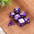 Pikkukuva 6 / 7: 7 osaa DND noppasarja luolastoihin ja lohikäärmeisiin, violetti nebulosa monisärmäiset nopat RPG roolipeli lautapeli D&D D20 D12 D10 D8 D6 D4