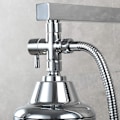 Miniatyrbild 4 av 7: Trevägsventil i massiv mässing G1/2" Handdusch Duschkomponenter Universal , krom DSF007