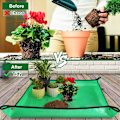 Miniatyrbild 2 av 5: Planteringsmatta för inomhusväxter för omplantering av inomhusväxter och kontroll av kladd 27"x 27" Förtjockad vattentät planteringsmatta