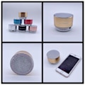 Miniatyrbilde 3 av 3: A10 Metall Bluetooth Audio Subwoofer Mini Stålkanon Trådløs Kort Høyttaler (2 stk)