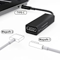 Miniatyrbillede 3 af 5: USB-C Magsafe Adapter 3-i-1 Type-C til Magsafe 1/2 Konverter Adapter til bærbare computere, smartphones