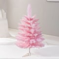 Miniatyrbilde 1 av 5: 60cm Rosa Juletre PVC Fest Ferie Hjem Utstilling Ornament DIY Mini Personlighet Vindu Håndlagde Rekvisitter Dekorasjon