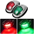 Miniatyrbillede 1 af 6: 2 STK LED Bådnavigationslys, Bådbovlys, Marine Bådnavigationslampe. Perfekt til Ponton, Skeeter, Power Boat og Skiff (Elektropletteret sølv