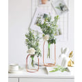Miniatyrbild 5 av 5: Bordsglasvas med metallram Modern Creative Hydroponics Vas Metall Blomsterkruka Växt Glas-guld (stor storlek)