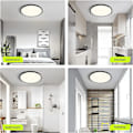 Miniatyrbild 6 av 7: LED-taklampa, OTREN 40W infälld lampa, vattentät IP44, 6500K, svart kant, rund