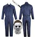 Miniatyrbillede 1 af 5: Voksen Michael Myers Fotorekvisit Standardkostumer Skræmmende Blodig Killer Udklædning Karneval For Mænd M