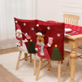 Pikkukuva 2 / 7: 3kpl Joulu Punainen Painettu Tuolinpäällinen Vanha Mies Hirvi Lumiukko Tuolinpäälliset Ruokasalin Sisustustarvikkeet 56*47cm
