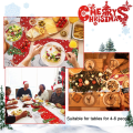 Miniatyrbillede 5 af 7: Juledug 33x183 cm Juletræ Snemand Bondehus Feriefest Kommode Skab Spisebord Juledug Dekoration