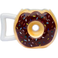 Miniatyrbillede 1 af 5: Keramisk Donut Krus - Lækker Chokolade Glasur Donut Krus med Krymmel - Bedste Kop til Kaffe, Te og Mere - Stor 414 ml Størrelse - Sjov Kaffekrus G