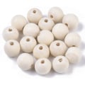 Pikkukuva 1 / 5: Beadthoven 16 mm puuhelmet 100 kpl käsittelemättömiä tee-se-itse-askarteluun, käsintehtyyn sisustukseen, korujen valmistukseen, reikä: 3 mm 16mm