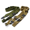 Miniatyrbillede 4 af 5: Udendørs taktisk militær trænings lanyard dobbelt-punkt opgave reb multi-funktionel rem (sort)