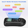 Miniatyrbild 3 av 7: Pocket FM Radio Mini LCD Stereo DSP Radio med hörlurar 60-108MHz för föreläsning, repetition, tentamen, sport, reseguide (svart)