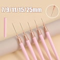 Pikkukuva 1 / 10: 7/9/11/15/25mm Kynsi Eyeliner -sivellinsetti Kynsitaidekynä Viivamaalaussivellin Keinotekoinen kukka -kynä