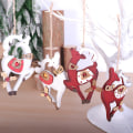 Miniatyrbild 1 av 5: trä julhänge älg dekoration tillbehör älg julgran hänge julklapp vägghängande 14*9cm