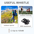 Miniatyrbild 4 av 6: Titanium utomhus nöd visselpipa, EDC loud whistle halsband fo