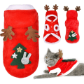 Miniatyrbild 1 av 5: Katt Hund Juldräkt polyester Älg Husdjur Juldräkt Söt Hund Julkläder Husdjur Julkläder (L)