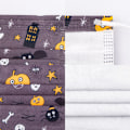 Miniatyrbillede 2 af 5: 80 Halloween Engangsmasker Spunlace Voksenprint 3 Lag F