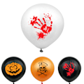 Miniatyrbilde 1 av 5: 40 stk Halloween Ballongdekorasjonssett Svart Ballong Hexe Skallehode Edderkopp Spøkelse Ansikt Latex Ballong Festdekorasjon