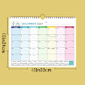 Miniatyrbild 3 av 6: Väggkalender 2024, januari 2024-decomber 2024, 10" x 13", markerade helgdagar, planeringskalender, tjockt papper