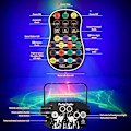 Pikkukuva 6 / 7: DJ-bilevalot lavalaser - Nordic RGB-valotehoste ääniohjauksella, diskovalot strobolla ja kaukosäätimellä - Musiikkiprojektori sisätiloihin syntymäpäiväsaliin