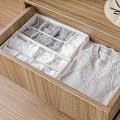 Miniatyrbild 1 av 6: 2 delar krypterad 900D Oxford-duk 16 Grid Underkläder Förvaring Tyglåda Hemunderkläder Strumpor Organizer Låda Inget cover Format (beige)