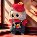 Miniatyrbild 1 av 4: POP MART LABUBU The Monsters Exciting Macaron Plyschdockor Figur Leksaker Super Söt Ersättningskläder Labubu Dockkläder Generisk I-II（B）