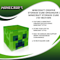 Miniatyrbild 7 av 7: Creeper Storage Cube Organizer Förvaringskub | Creeper från Cubbies Storage Cubes | Organisationskuber | 10-tums fyrkantig papperskorg