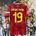 Miniatyrbild 1 av 3: 2024 UEFA EM Fotbollströja Spanien Spelarutgåva Hemma Nr.19 LAMINE YAMAL Hemma Home S