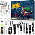 Miniatyrbild 1 av 3: 2024 Ny Survival Kit Advent Calendar Outdoor Blind Box Outdoor Enthusiast Christmas Blind Box Tools With Parachute Cord Flashlight For Hiking Camping