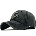 Miniatyrbild 1 av 5: Retro Boat Anchor Broderad denim cap (svart)