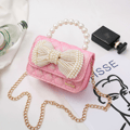 Presenter till små flickor Söt handväska för småbarn barn bebis Glittrande rosetthandväskor Små axelremsväskor Axelremsväskor Leksaker Presenter (Rosa)