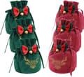 6 st Julpåsar med dragsko Jul Äpple Godis Presentpåsar Jul Förpackning Sammetspåsar Jul Godispåsar Julklappsfavoriter