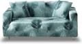 Printed cover Stretch-sofföverdrag Mönstrade Loveseat-överdrag för 2-sits kuddar soffa Love Seat Set (US-BX, 2-sits/Loveseat)