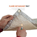 Miniatyrbillede 2 af 5: Camping BBQ Brandtæppe Silikone Aluminiumfolie Glasfiber Højtemperatur Flammehæmmende Klud BBQ Måtte (60cm*80cm)