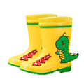 Pikkukuva 3 / 3: Sadebootsit lapsille pojille ja tytöille, vesikengät, sarjakuva sadebootsit, pieni dinosaurus (keltainen, taapero 10)