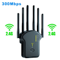 Miniatyrbild 1 av 4: 2024 Nyaste 300Mbps WiFi Extender, WiFi Booster, Internet Booster - med Ethernet-port,Wi-Fi-förstärkare 802.11N Wi Fi Signal Repeator mörk
