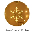 Miniatyrbild 1 av 5: 1 ST Julgran DIY hängande prydnader Väggdekor för barn Present + LED-ljus, snöflinga