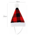 Pikkukuva 2 / 5: 2 kpl Tartan Lemmikkien Joulupipet Joulukoristeet Koirille Pienet Hatut Kissoille Premium Pehmo Lemmikkipipet