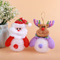 Miniatyrbilde 2 av 5: 4 stk. julepynt Julenissen snømann liten nattlampe lysende smykker juletre dekorasjon anheng