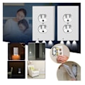 Miniatyrbilde 3 av 3: Stikkontaktpanel Induksjonsnattlampe Dobbel Hull Hvit (5 Stykker)