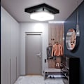 Miniatyrbillede 5 af 6: 12W LED Loftlampe, Nem at Installere Hvidt Lys Moderne Sort Firkantet Overflademonteret Lys Lampe