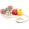 Miniatyrbilde 6 av 7: [2-pakning] Premium nettinghandlenett, gjenbrukbare frukt- og grønnsaksposer, lange håndtak, 100 % bomullsnettposer, frukt- og grønnsaksposer, beige (Portab