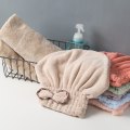 Miniatyrbillede 5 af 5: 3 stykker koralfleece tørrehårshåndklæde, tørrehårshætte, absorberende tørrehårshåndklæde, badehætte