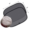 Pikkukuva 6 / 6: Auton aurinkosuoja vauvalle - (2 kpl) - 21\"x14\" kiinnittyvä vauvan aurinkosuoja auton sivulasille - suojaa auringolta, häikäisyltä ja UV-säteiltä lapsellesi