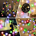 Miniatyrbild 5 av 6: 50 LED Solar String Lights, utomhus och inomhus String Lights, 7M & 8 Modes IP65 Vattentät Fairy Lights för trädgård, flerfärgad