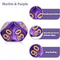 Pikkukuva 3 / 7: 7 osaa DND noppasarja luolastoihin ja lohikäärmeisiin, violetti nebulosa monisärmäiset nopat RPG roolipeli lautapeli D&D D20 D12 D10 D8 D6 D4