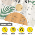 Miniatyrbillede 3 af 5: Abstrakt Bruseforhæng Boho Bue Sol Beige Moderne Minimalistisk Hjem Badekar Badeværelse Forhæng Dekoration Sæt med 12 Kroge Vaskbar Holdbar Polyester